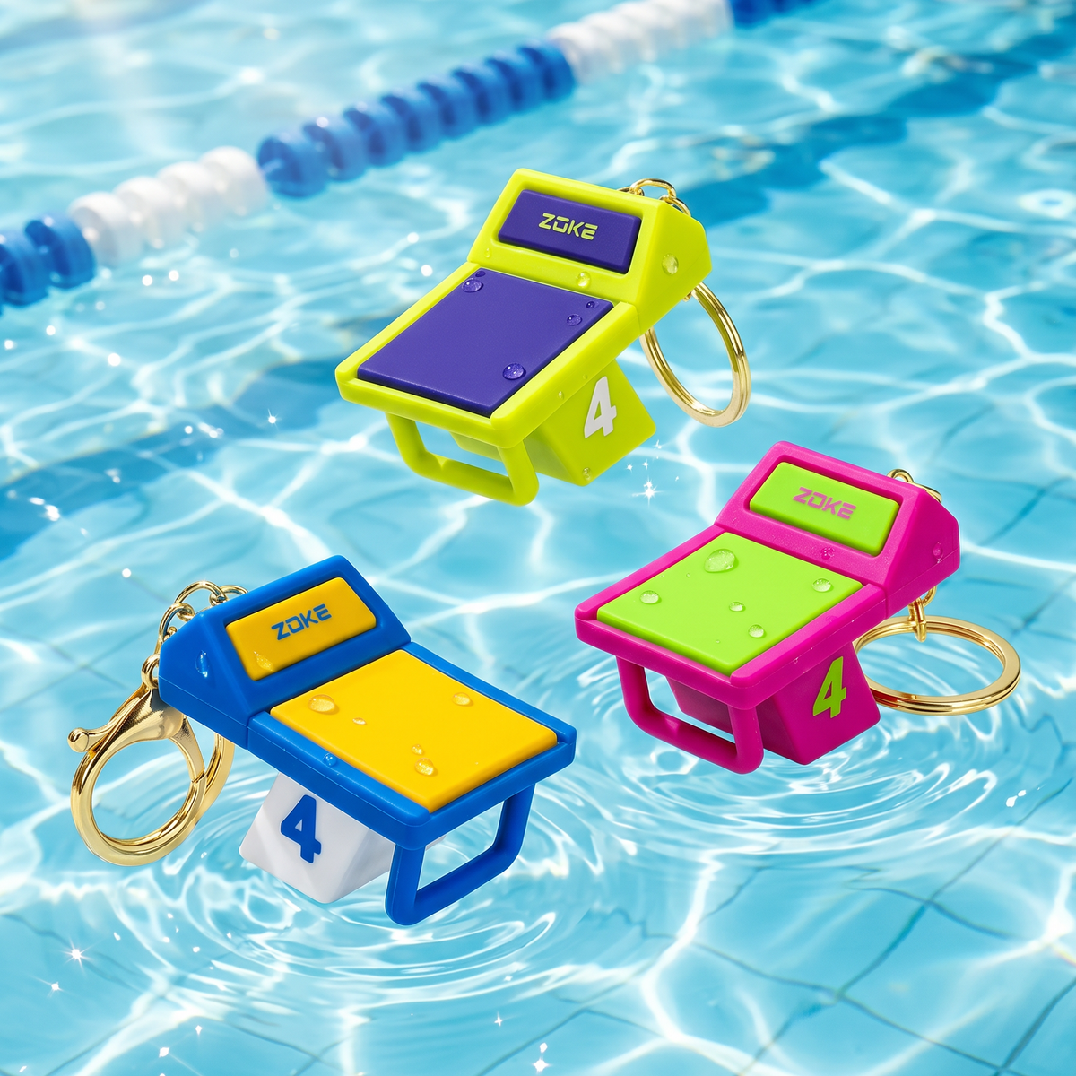 Lane 4 Mini Starting Block Keychain | ZOKE Collectibles