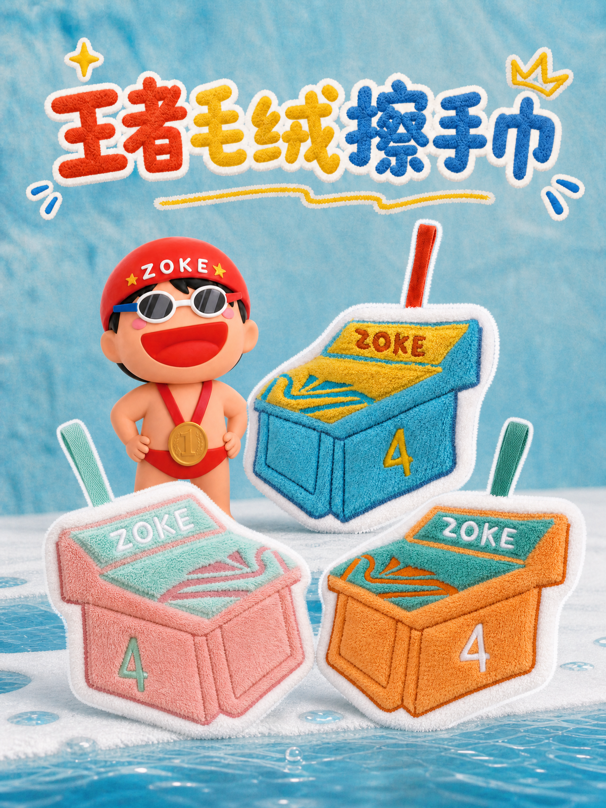 ZOKE Starting Block Hand Towel – Lane 4 Champion Series