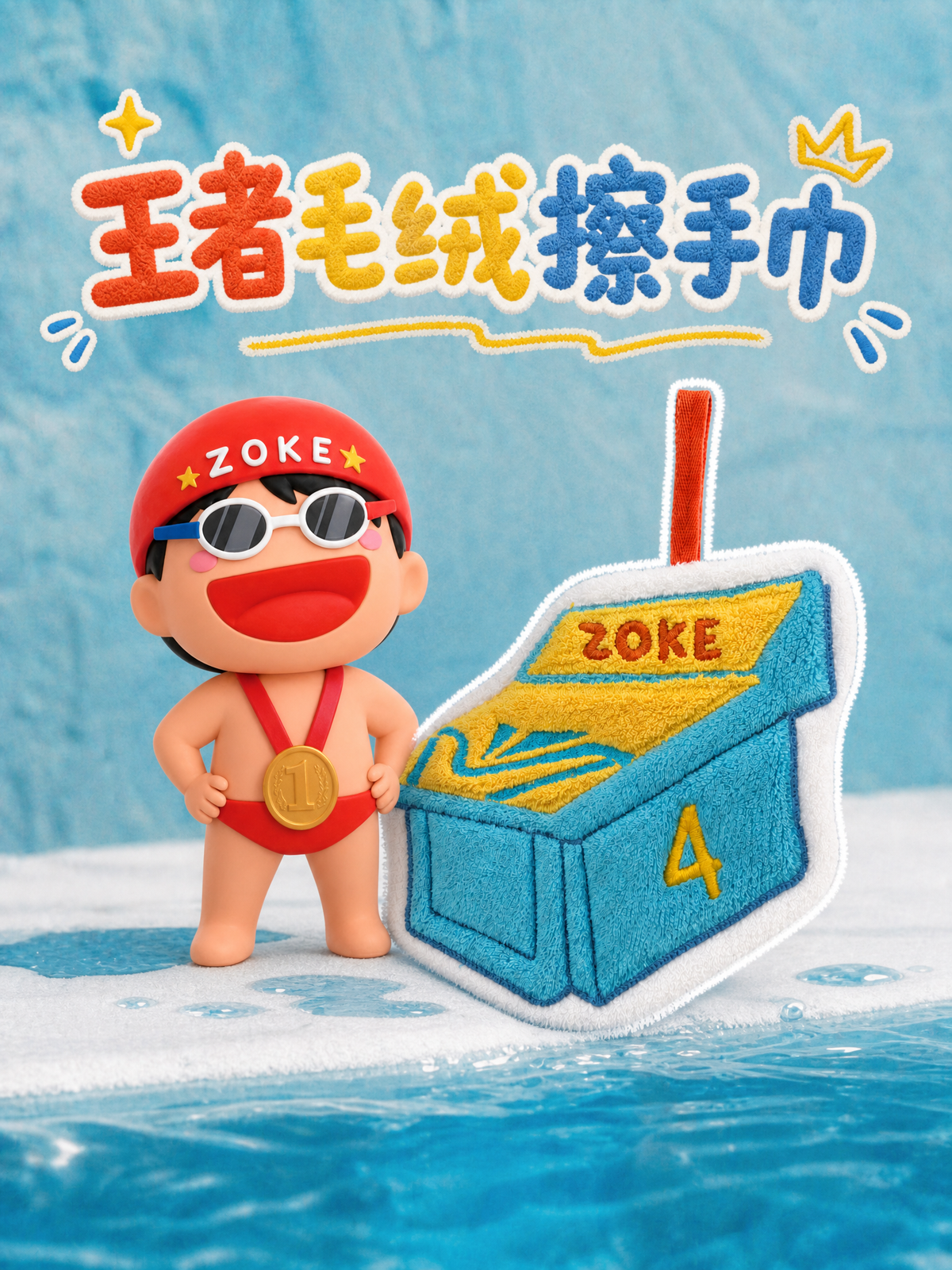 ZOKE Starting Block Hand Towel – Lane 4 Champion Series