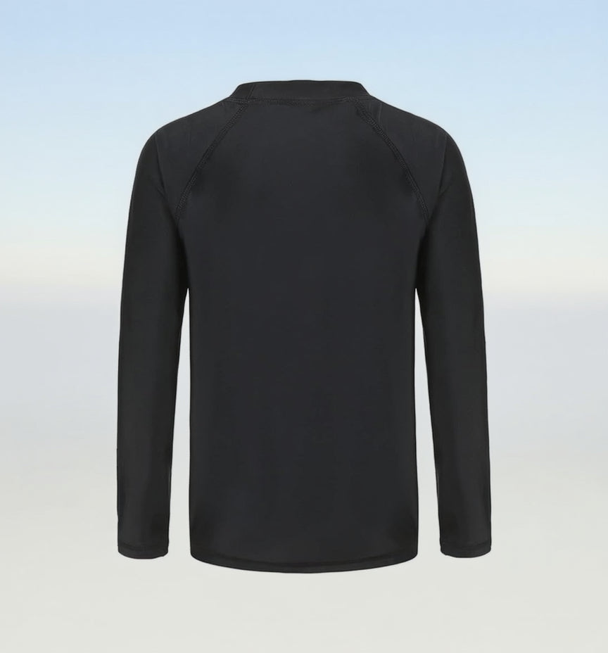 Swim Shirt, Long Sleeve, Black | Swim Rash Guards