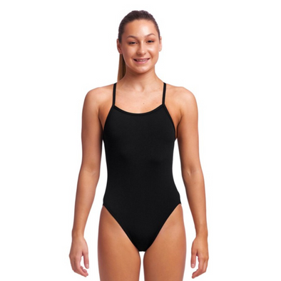 Still Black | Girls Single Strap One Piece