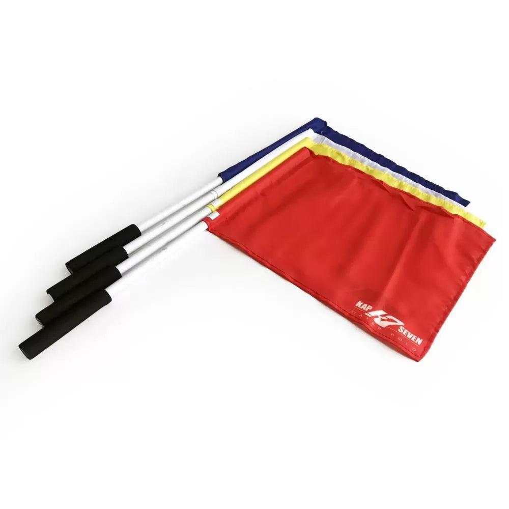 Water Polo Game Flag Set — Referee Flags | Yellow, Red, White & Blue