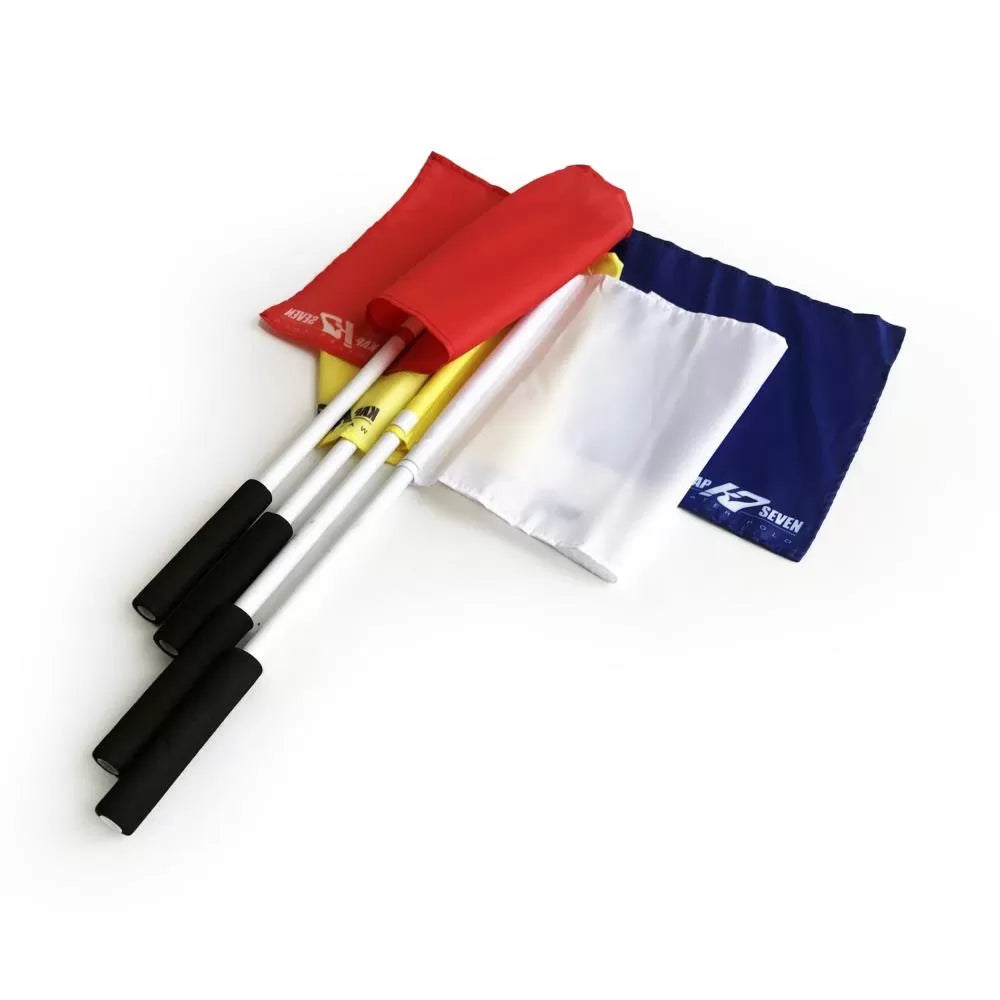 Water Polo Game Flag Set — Referee Flags | Yellow, Red, White & Blue