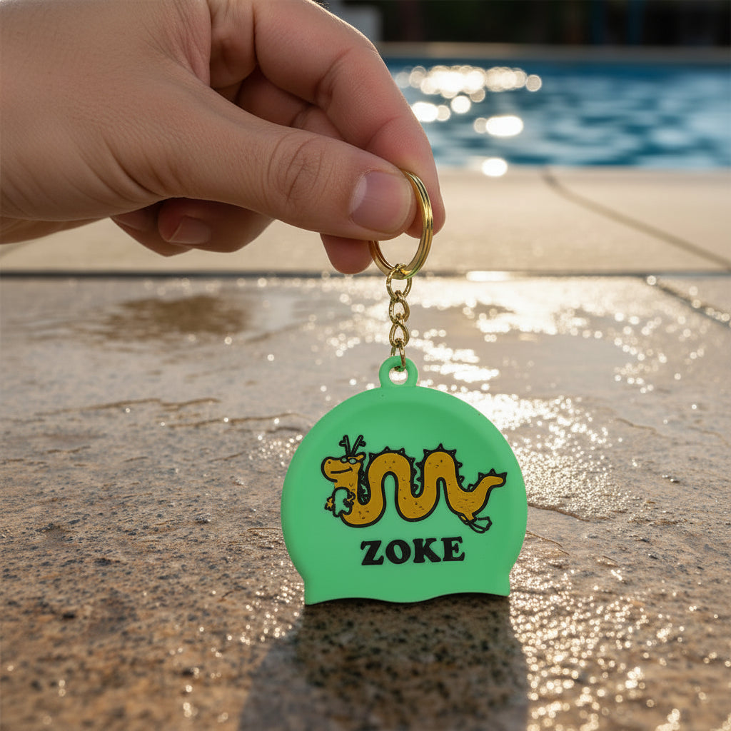 Miniature Swim Cap Keychains | ZOKE Collectibles
