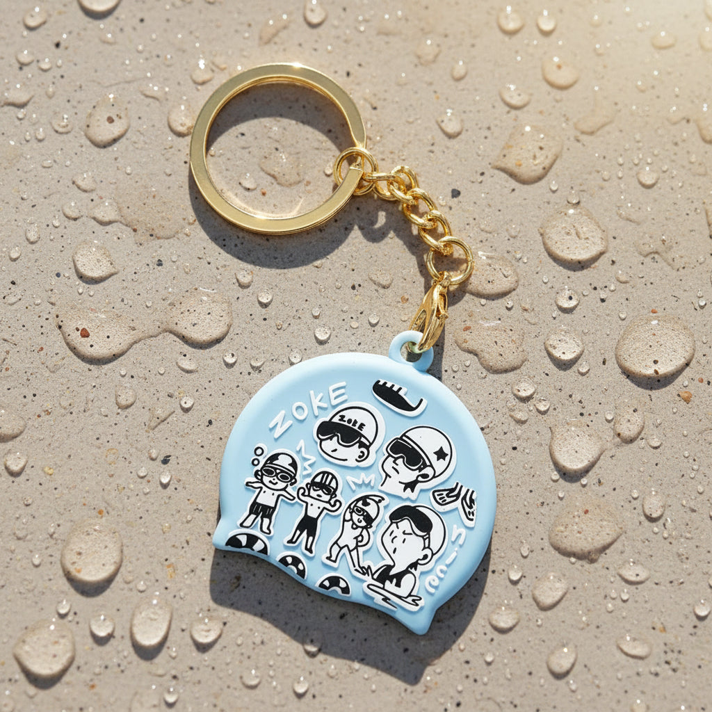 Miniature Swim Cap Keychains | ZOKE Collectibles