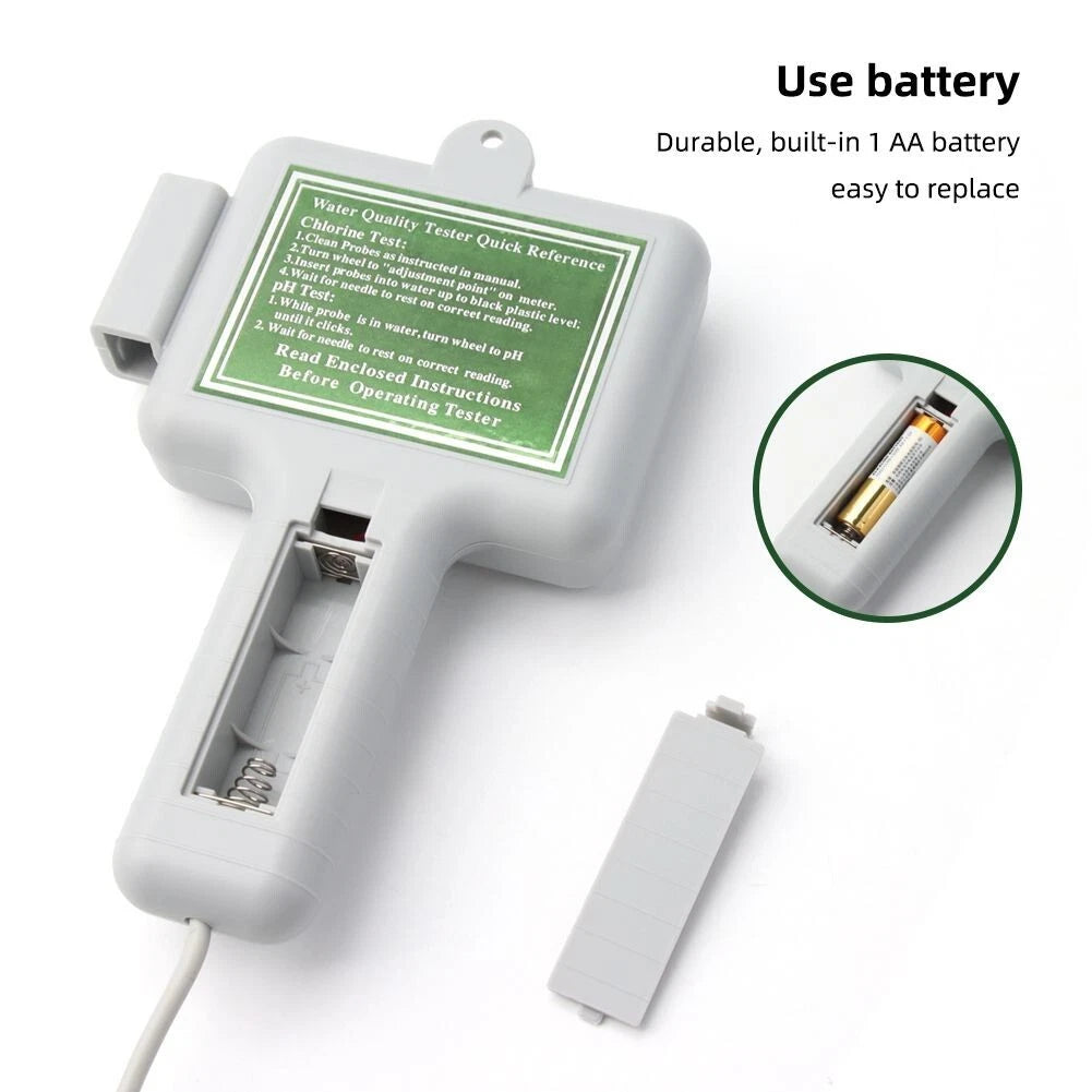 Water Quality Tester for Pool & Spa | 2-in-1 PH Chlorine Meter