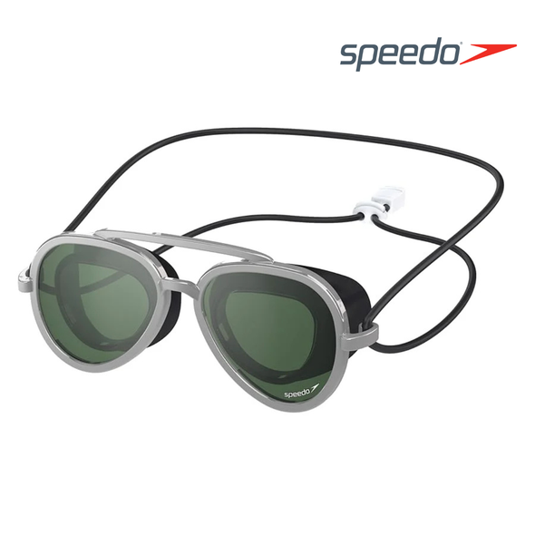 Speedo Sunny G Kids Silver Emerald Silver Mirror colourway