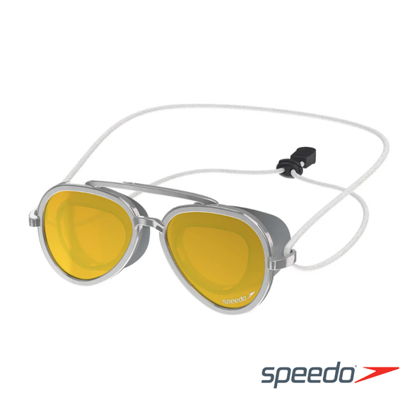 Speedo Sunny G Kids Silver Bronze Gold Mirror colourway