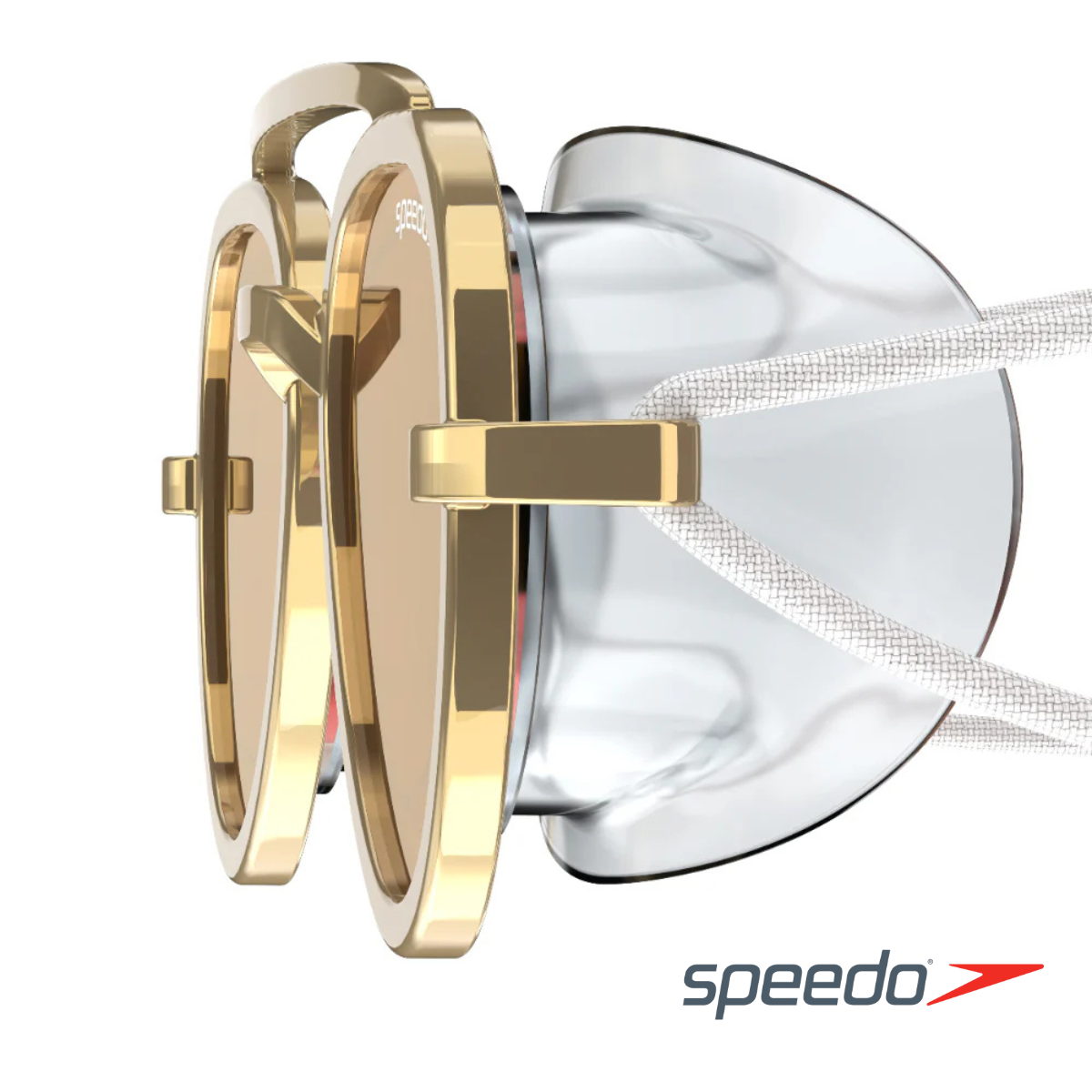 Speedo Sunny G goggle bungee strap adjustment close-up