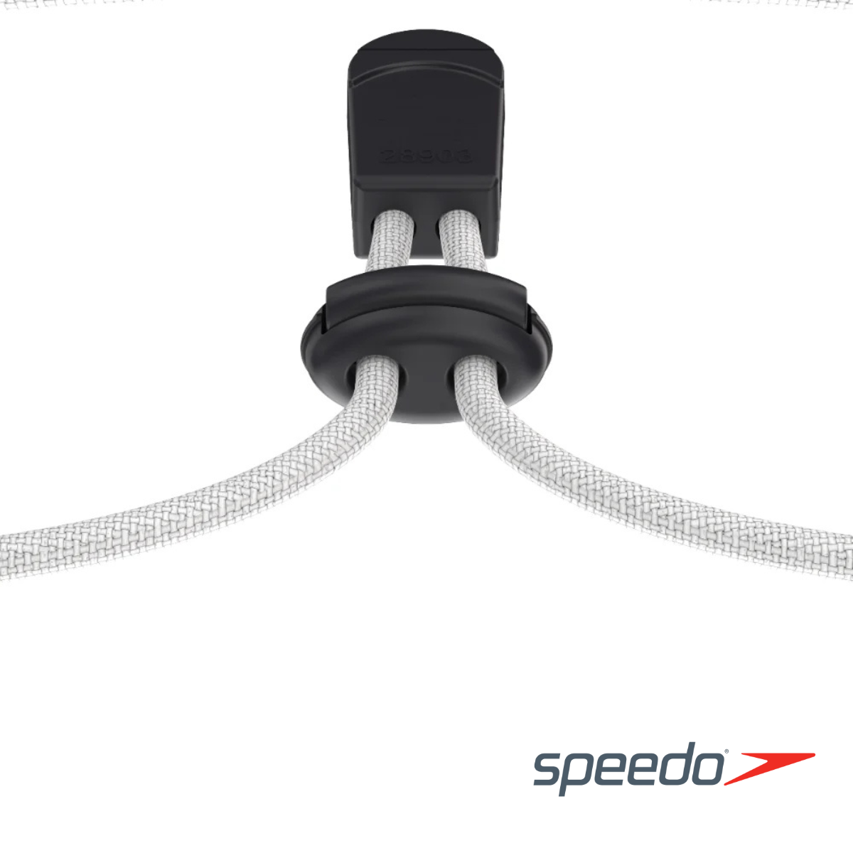 Speedo Sunny G goggle bungee strap adjustment close-up