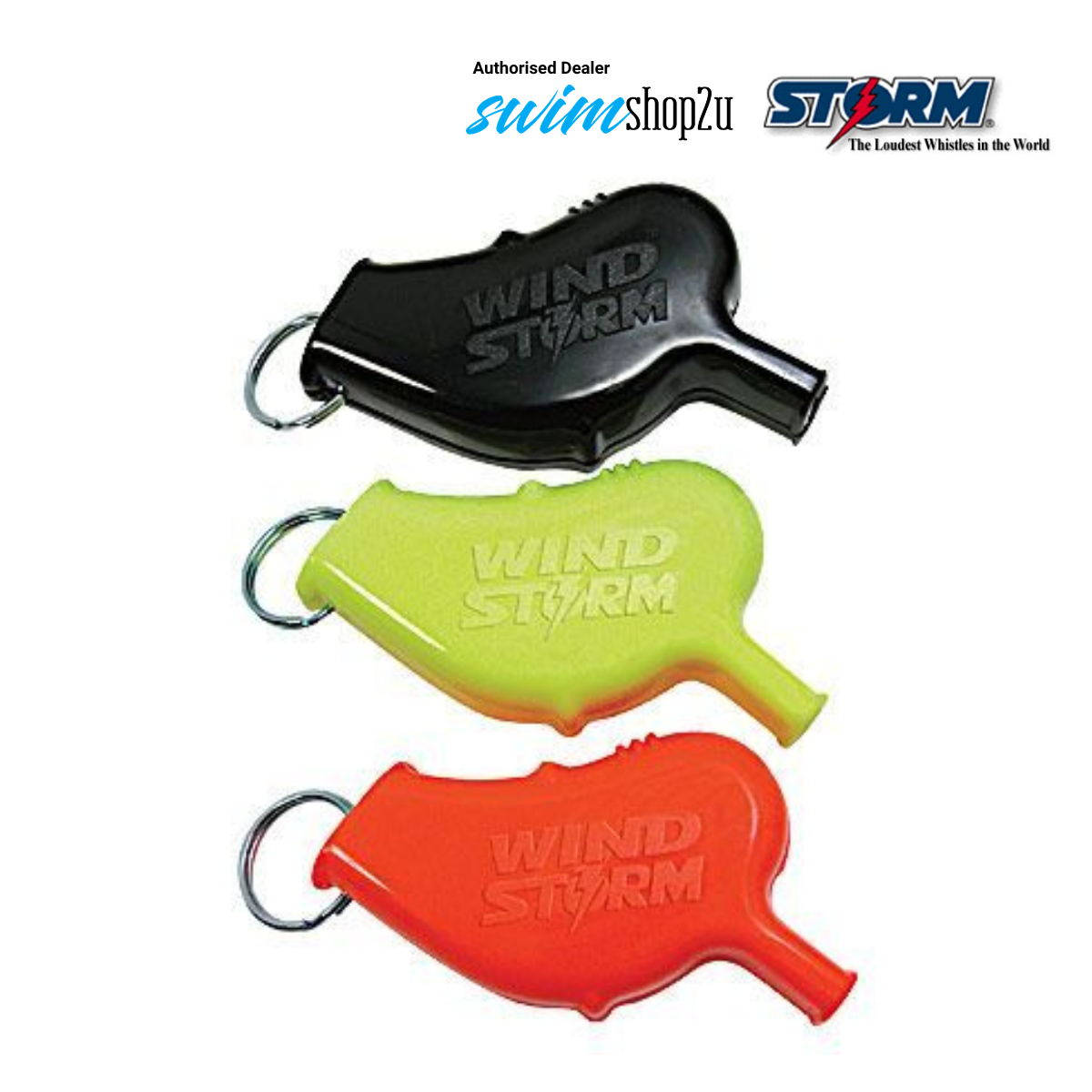 Windstorm™ Safety Whistle 123 dB Waterproof Emergency & Dive Whistle
