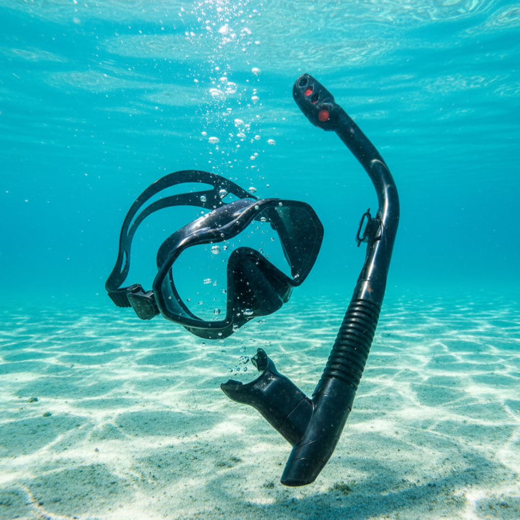 Adult Snorkelling Mask & Snorkel Set | Silicone, Tempered Glass & Dry-Top Snorkel