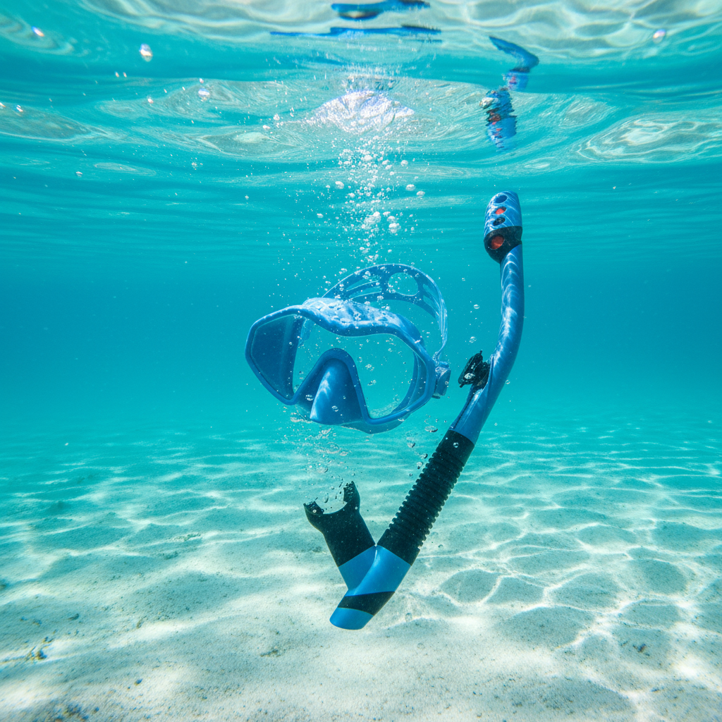 Adult Snorkelling Mask & Snorkel Set | Silicone, Tempered Glass & Dry-Top Snorkel