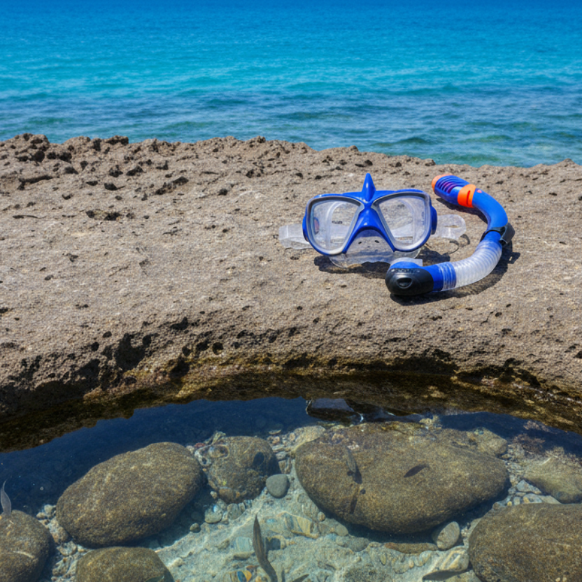 Kids Snorkelling Mask & Snorkel Set | Silicone, Tempered Glass & Dry-Top Snorkel