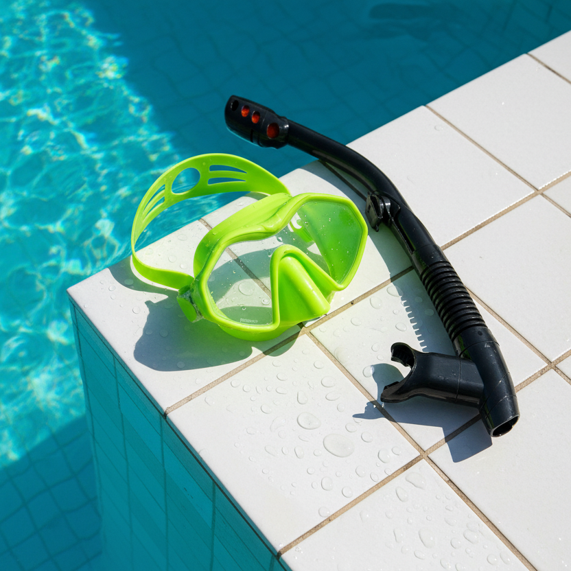Adult Snorkelling Mask & Snorkel Set | Silicone, Tempered Glass & Dry-Top Snorkel