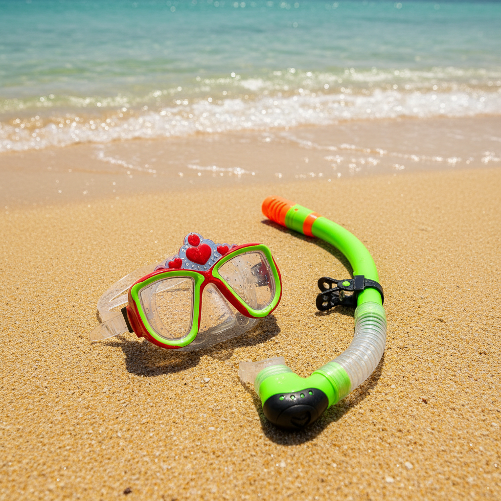 Kids Snorkelling Mask & Snorkel Set | Silicone, Tempered Glass & Dry-Top Snorkel