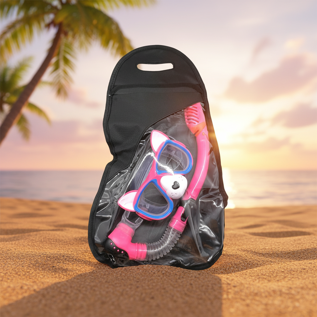 Kids Snorkelling Mask & Snorkel Set | Silicone, Tempered Glass & Dry-Top Snorkel