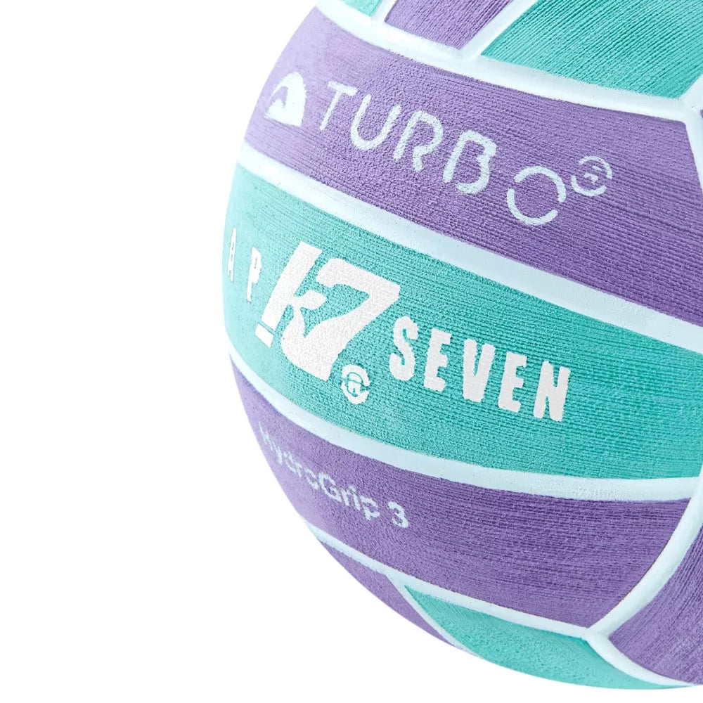Water Polo Ball Green/Purple | Size 3, Hydrogrip TURBO + KAP 7
