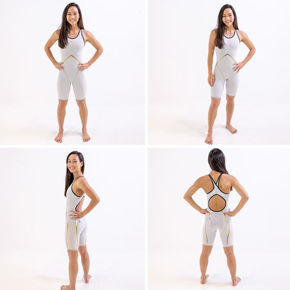 Rival Open Back Kneeskin | Elite Technical Racing Suit (Olivia Smoliga-White)