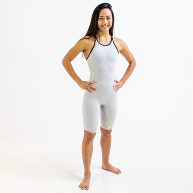Rival 2.0 Closed Back Kneeskin | Elite Technical Racing Suit (White)