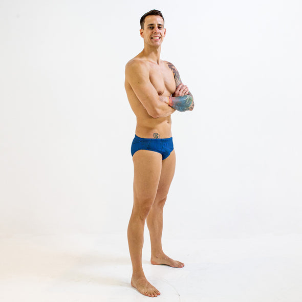 Maze Blue Brief | Durable Training and Competition Swimwear