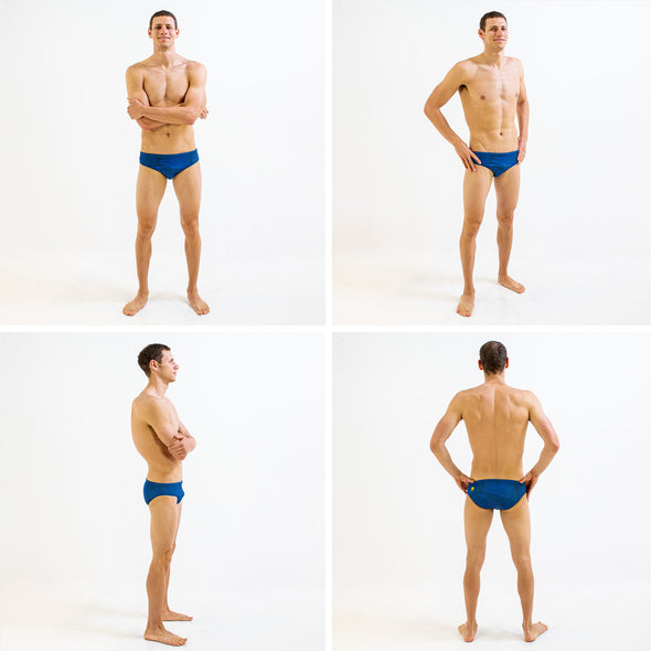 Maze Blue Brief | Durable Training and Competition Swimwear