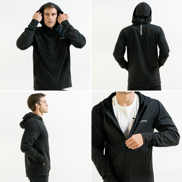 Tech Jacket Mens | Full-Zip Hoodie (Black)
