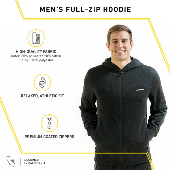 Tech Jacket Mens | Full-Zip Hoodie (Black)