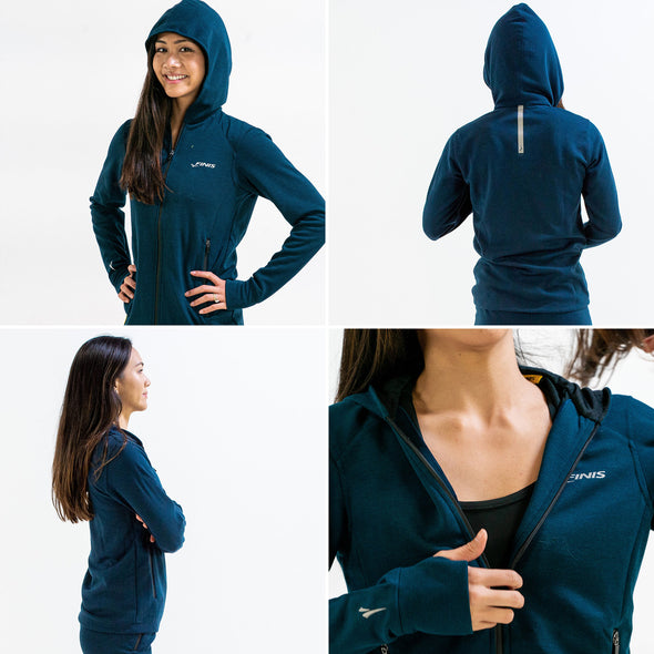 Tech Jacket Womens | Full-Zip Hoodie (Navy)