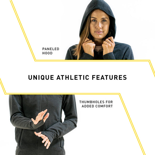 Tech Jacket Womens | Full-Zip Hoodie (Black)