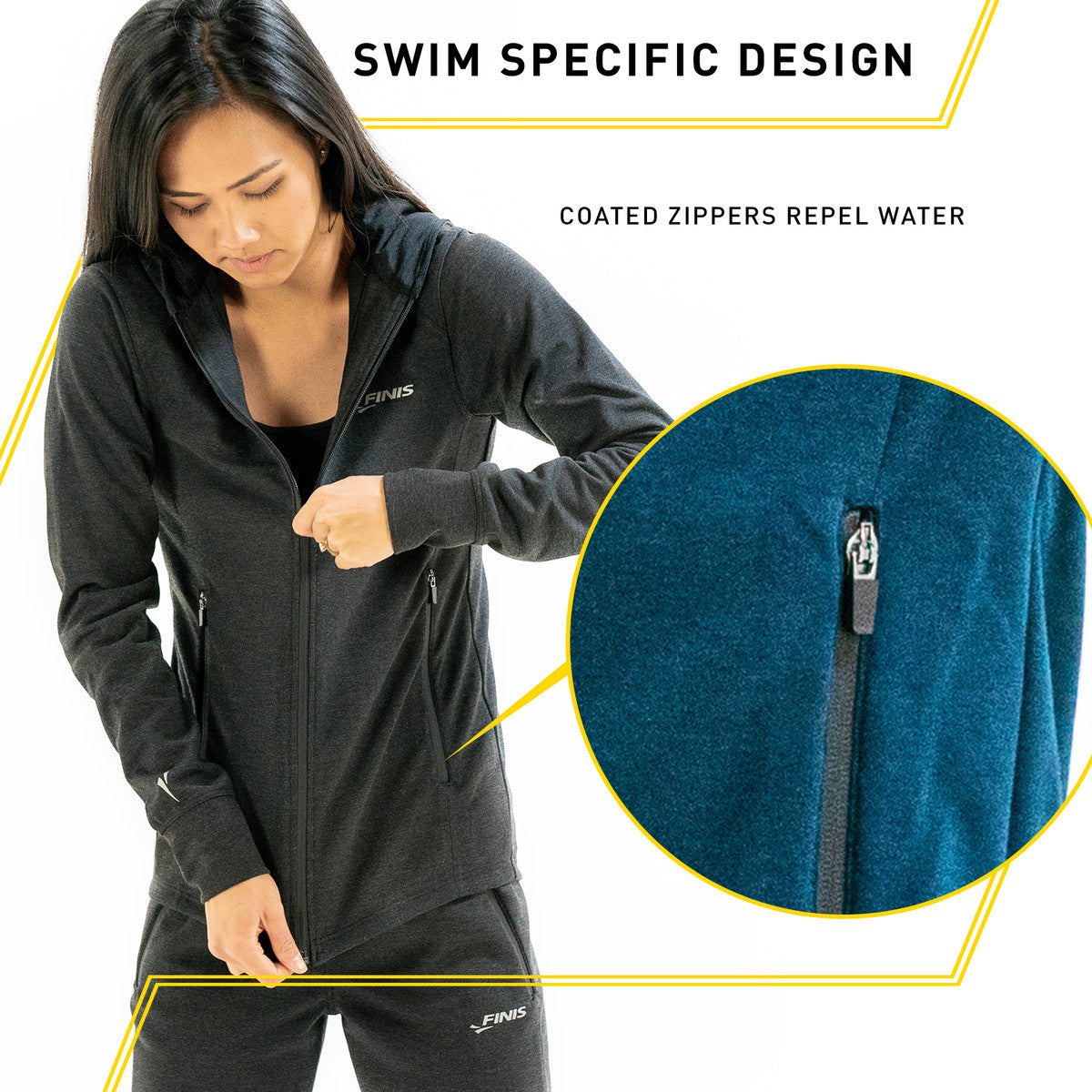 Tech Jacket Womens | Full-Zip Hoodie (Black)