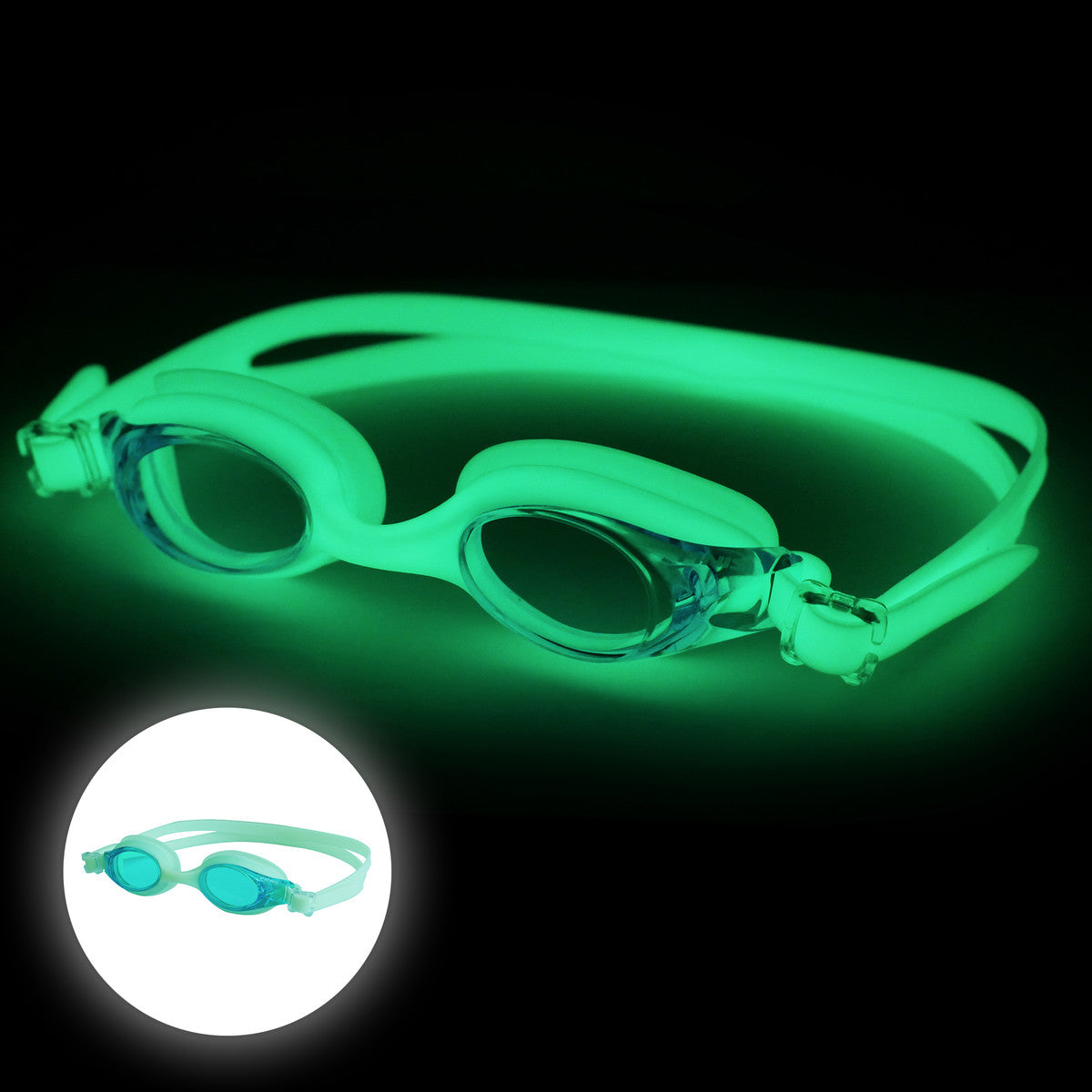 green swimming goggles FlowGlow Goggles