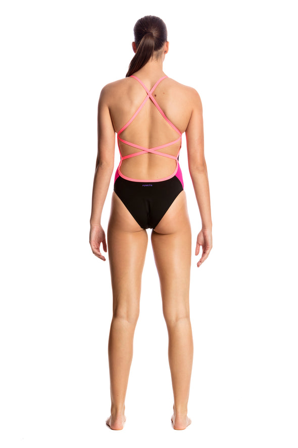 PINK SHADOW | LADIES COLOUR BLOCK ONE PIECE