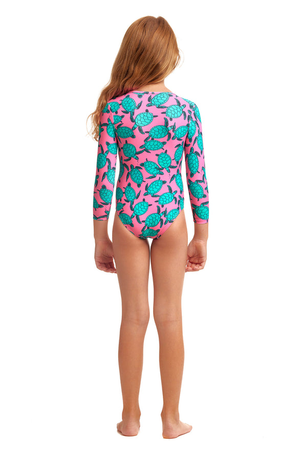 Paddling Pink | Toddler Girls Sun Cover One Piece