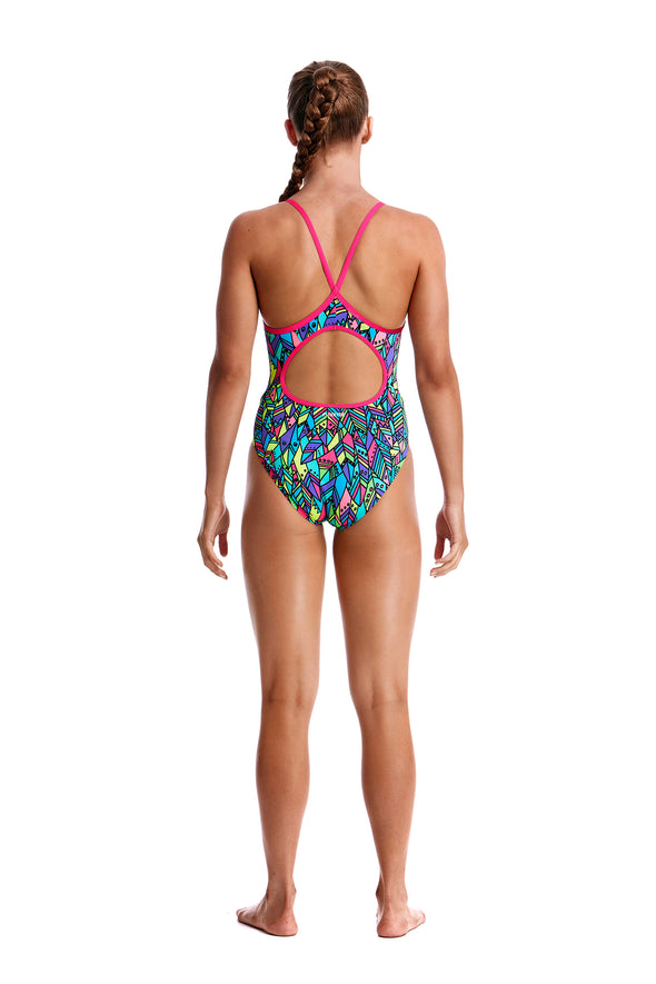 FEATHER FIESTA | GIRLS DIAMOND BACK ONE PIECE