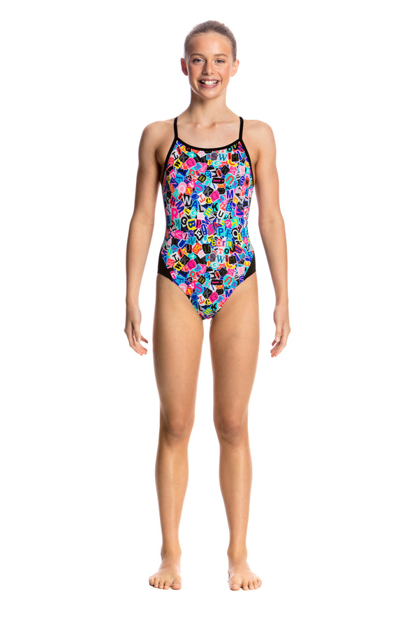 HANDSOME RANSOM | GIRLS DIAMOND BACK ONE PIECE