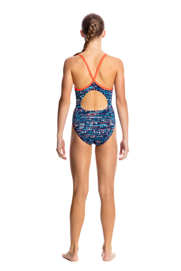 LOTSA DOTS | GIRLS DIAMOND BACK ONE PIECE