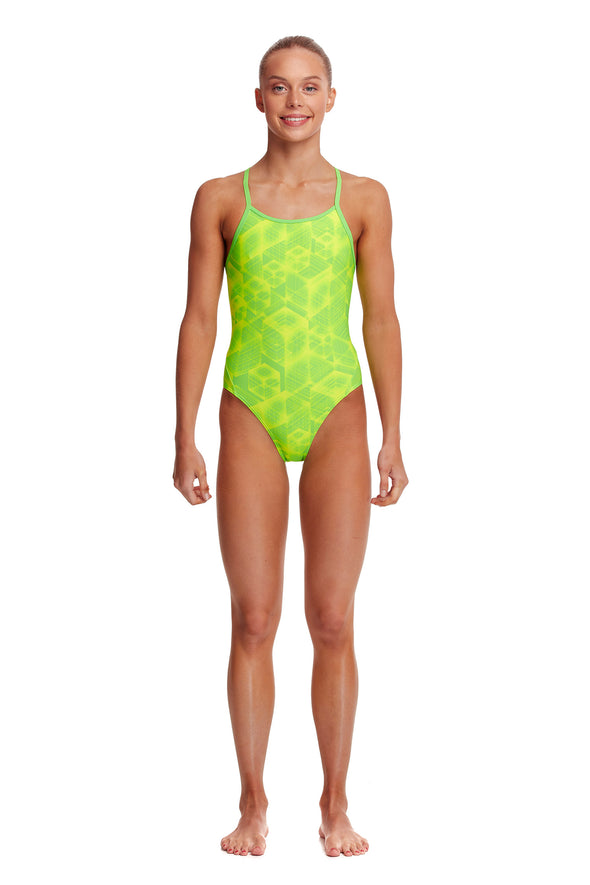 Neon Orbiter | Girls Diamond Back One Piece