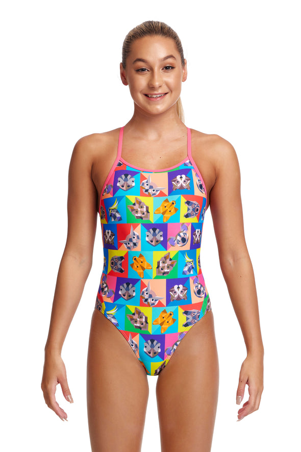 Rat Pack | Girls Diamond Back One Piece