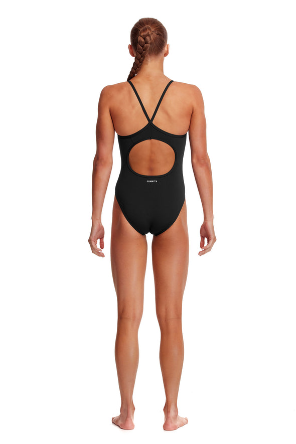 Still Black | Girls Diamond Back One Piece