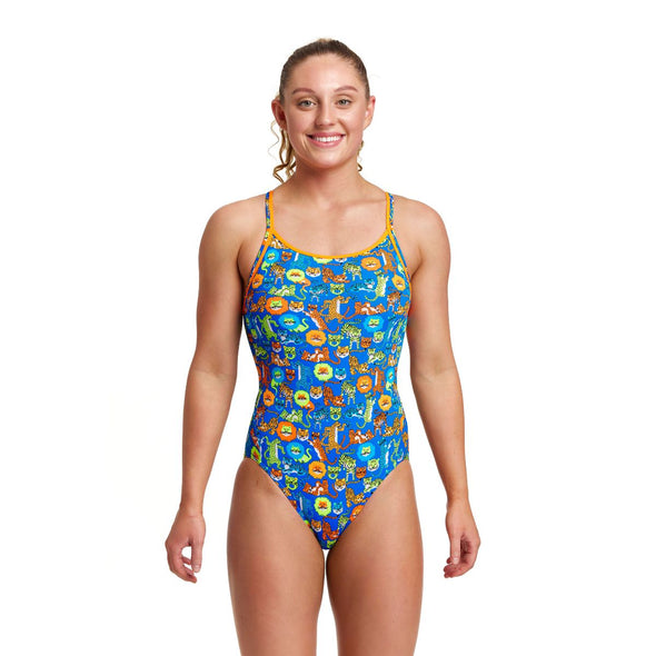 Big Cat Bash | Ladies Diamond Back One Piece