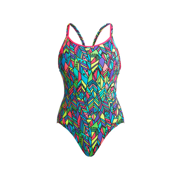 FEATHER FIESTA | LADIES DIAMOND BACK ONE PIECE