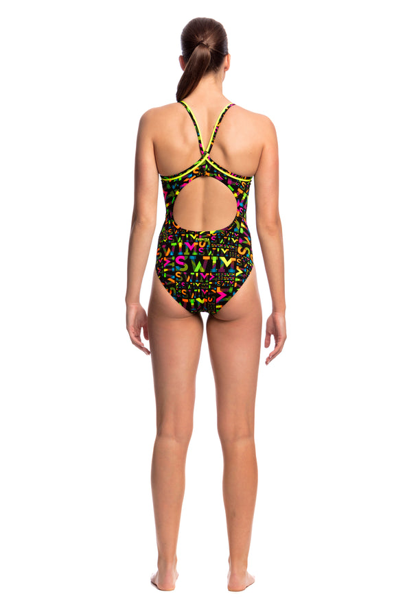 NIGHT SWIM | LADIES DIAMOND BACK ONE PIECE