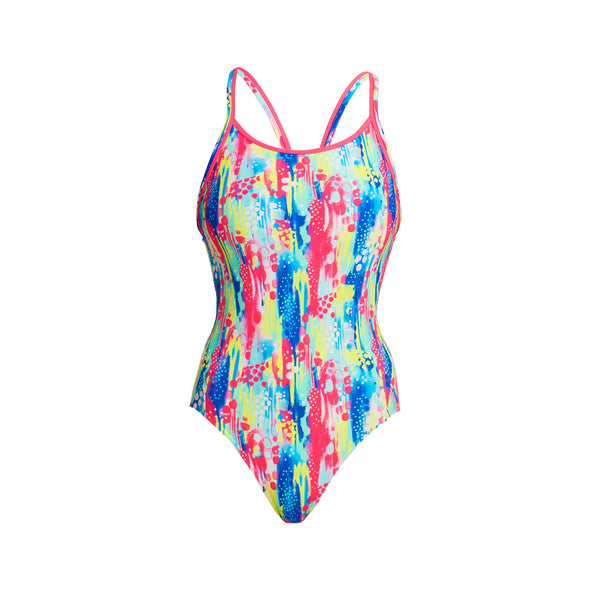 SLAPPED ON | LADIES DIAMOND BACK ONE PIECE