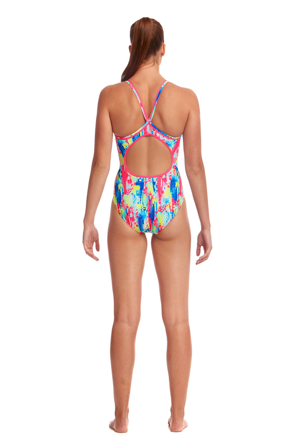 SLAPPED ON | LADIES DIAMOND BACK ONE PIECE