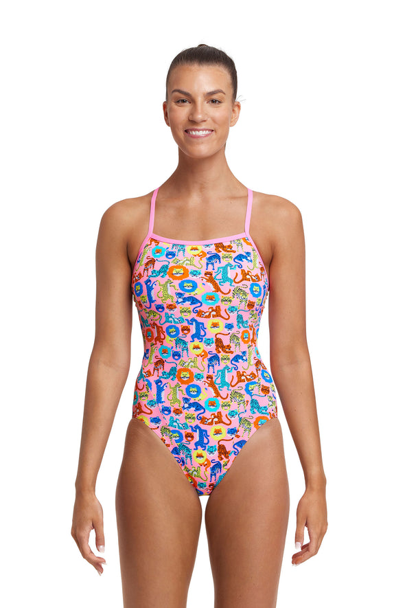 Feline Fiesta | Ladies Single Strap One Piece