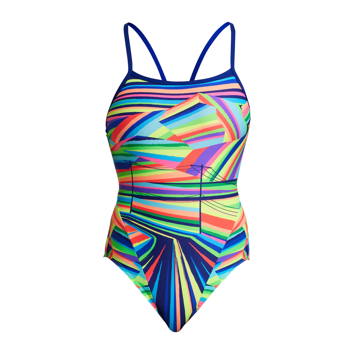 Land Lines | Ladies Single Strap One Piece