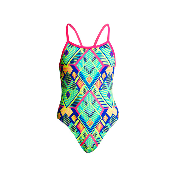 DIAMOND FIRE | GIRLS SINGLE STRAP ONE PIECE