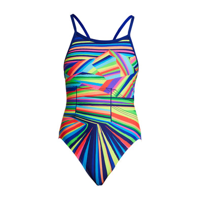 Land Lines | Girls Single Strap One Piece