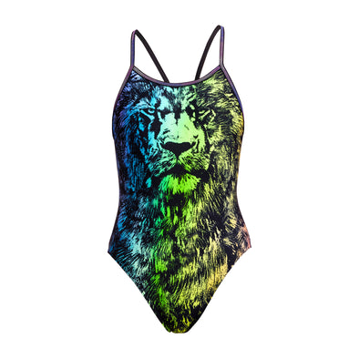 Lion Eyes | Girls Single Strap One Piece